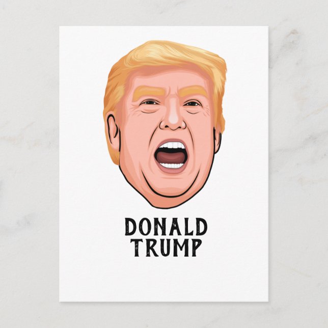 CARTÃO POSTAL PERFIL ANGRY DONALD TRUMP (Frente)