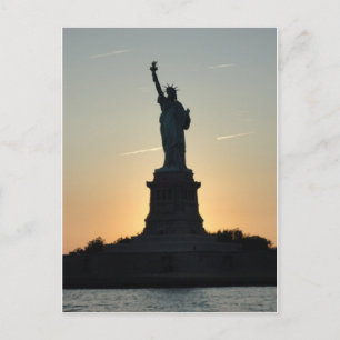 Cartão Postal Perfil da estátua da liberdade - ReasonerStore
