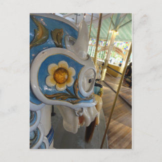 Cartão Postal Perfil de Cavalo Arborizado Azul, Parque Crescente