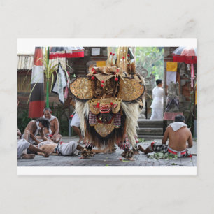 Cartão Postal performance de dança de Balinese Barong