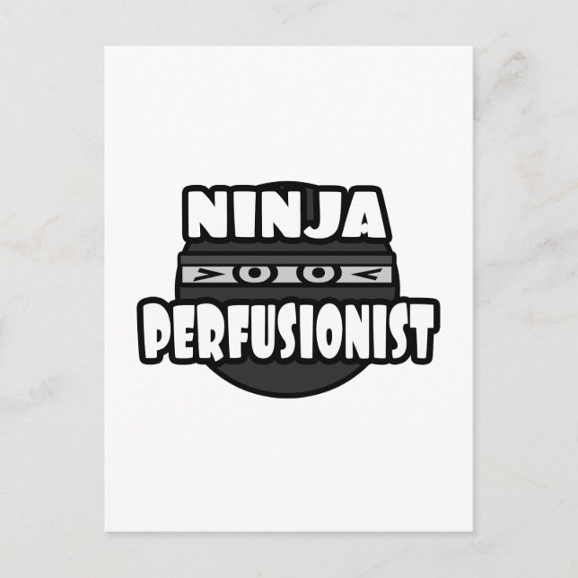 Cartão Postal Perfusionista Ninja (Frente)