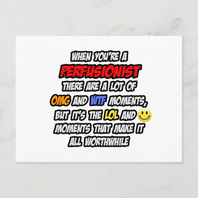 Cartão Postal Perfusionista... OMG WTF LOL (Frente)