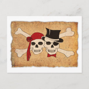 Cartão Postal pergaminho pirata