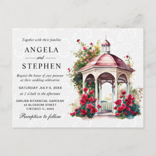 Cartão Postal Pérgola de Jardim de Casamento na Primavera em Aqu