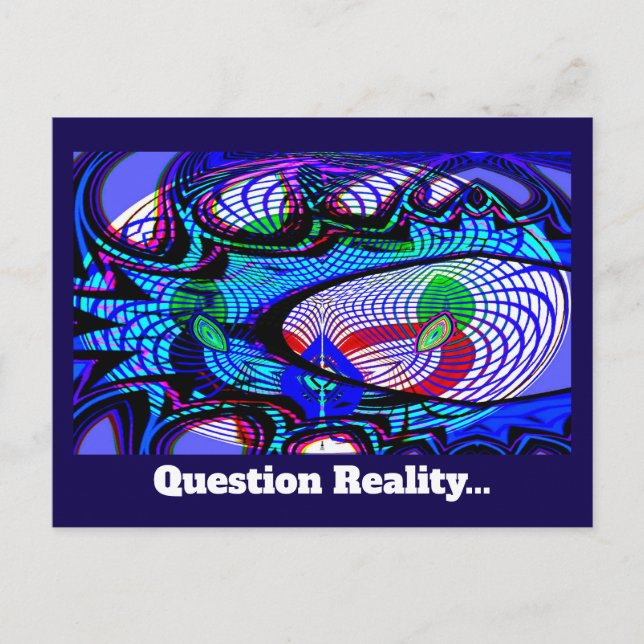 Cartão Postal Pergunta Realidade (você pode mudar as palavras) (Frente)