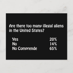 Cartão Postal Pergunta/Resposta Engraçada sobre Imigração