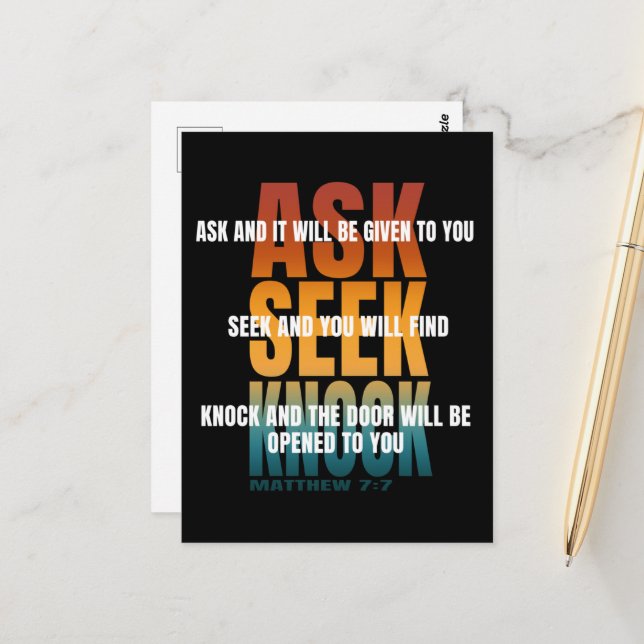 Cartão Postal Perguntar Knock (Frente/Verso In Situ)