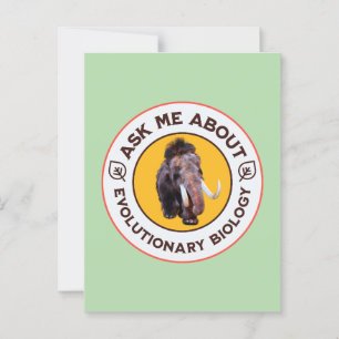 Cartão Postal Pergunte-Me Sobre A Biologia Evolucionária Wooly M
