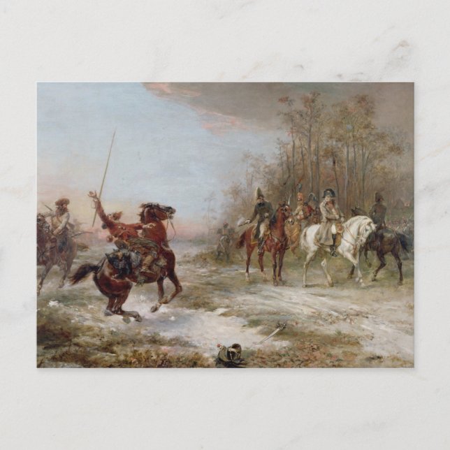 Cartão Postal Peril de Napoleão em Brienne-le-Chateau, c.1891 (o (Frente)