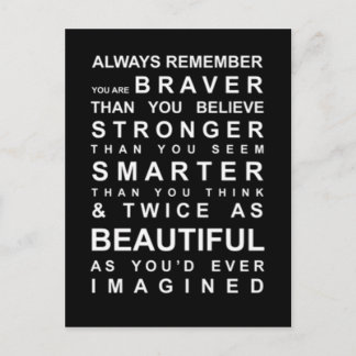 Cartão Postal Permanecer inteligente