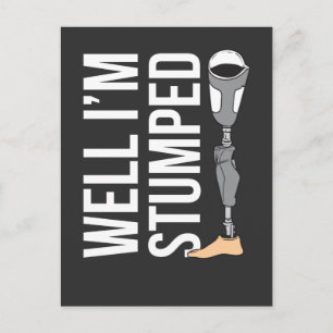 Cartão Postal Perna Engraçada Amputee Prostese Humor