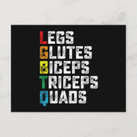 Pernas LGBTQ Glutes Biceps Triceps Quads Engraçado