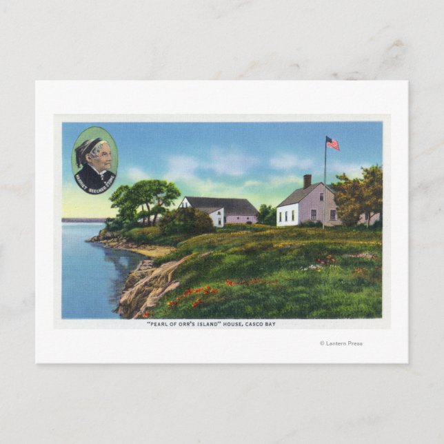 Cartão Postal Pérola de Orr's Island (Frente)