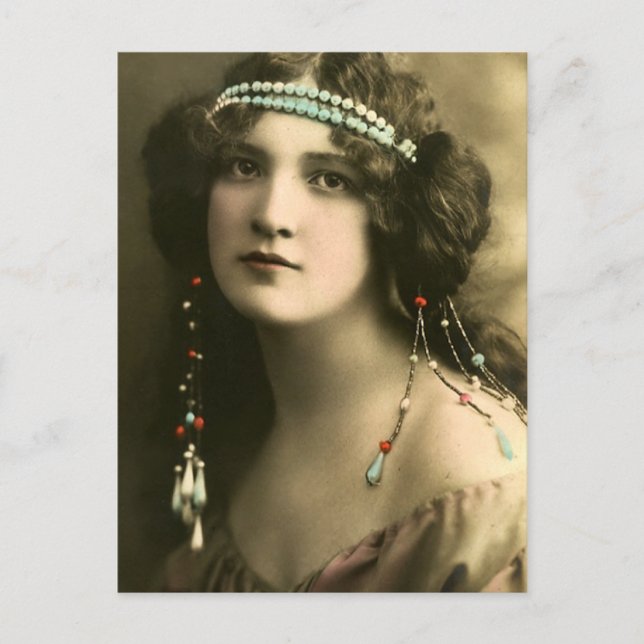 Cartão Postal Pérolas no Cabelo (Frente)