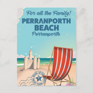 Cartão Postal Perranporth Beach poster