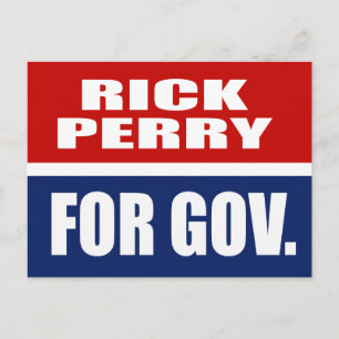 Cartão Postal PERRY DE rick PARA GOVERNADOR