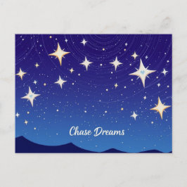 Cartão Postal Perseguir Sonhos Estrela