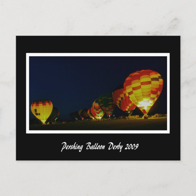 Cartão Postal Pershing Balloon Derby 2009 (Frente)