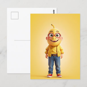Cartão Postal personagem banana engraçado