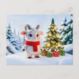 Cartão Postal Personagem Cute 3D do Zodíaco Capricórnio