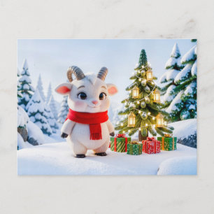 Cartão Postal Personagem Cute 3D do Zodíaco Capricórnio