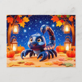 Cartão Postal Personagem Cute 3D do Zodíaco Escorpião