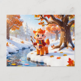 Cartão Postal Personagem Cute 3D do Zodíaco Sagitário