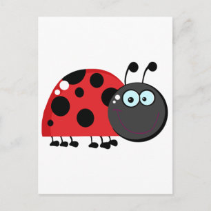 Cartão Postal Personagem de desenho animado Ladybug