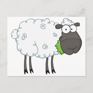 Cartão Postal Personagem de desenho animado ovelha negra