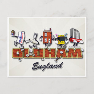 Cartão Postal Personagens de desenho animados Oldham