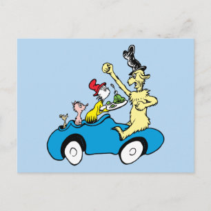Cartão Postal Personagens de Ovos Verdes e Presunto do Dr. Seuss