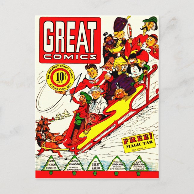 Cartão Postal Personagens de Quadrinhos Antigos (Frente)