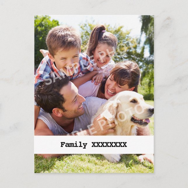 Cartão Postal Personalised Family (Frente)