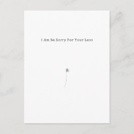 Cartão Postal Personalised Grief Mourning Sorry For Your Loss.
