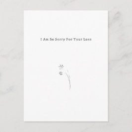 Cartão Postal Personalised Grief Mourning Sorry For Your Loss.