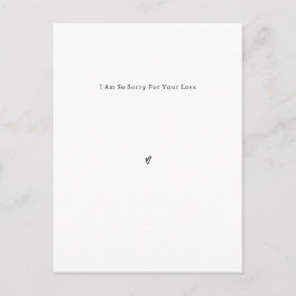 Cartão Postal Personalised Grief Mourning Sorry For Your Loss.