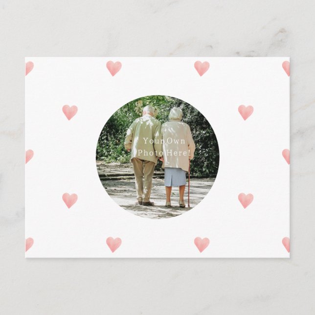 Cartão Postal Personalised Photo Valentine's Day Card. (Frente)