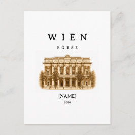 Cartão Postal Personalisierte Wien Börse | Name & Jahr