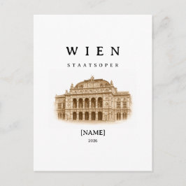 Cartão Postal Personalisierte Wien Staatsoper | Name & Jahr