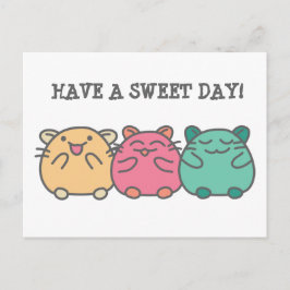 Cartão Postal Personalização de Hamsters de Cartoon do Estilo Ka