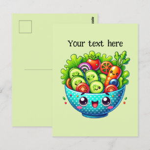 Cartão Postal Personalização de legumes misturados