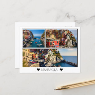 Cartão Postal Personalizada, bela Manarola, Itália