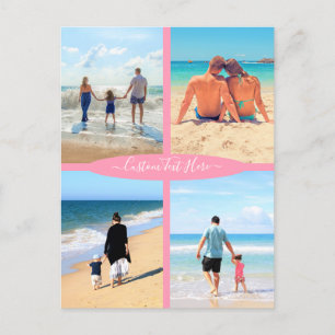 Cartão Postal Personalizado Amor Personalizado da Família Texto