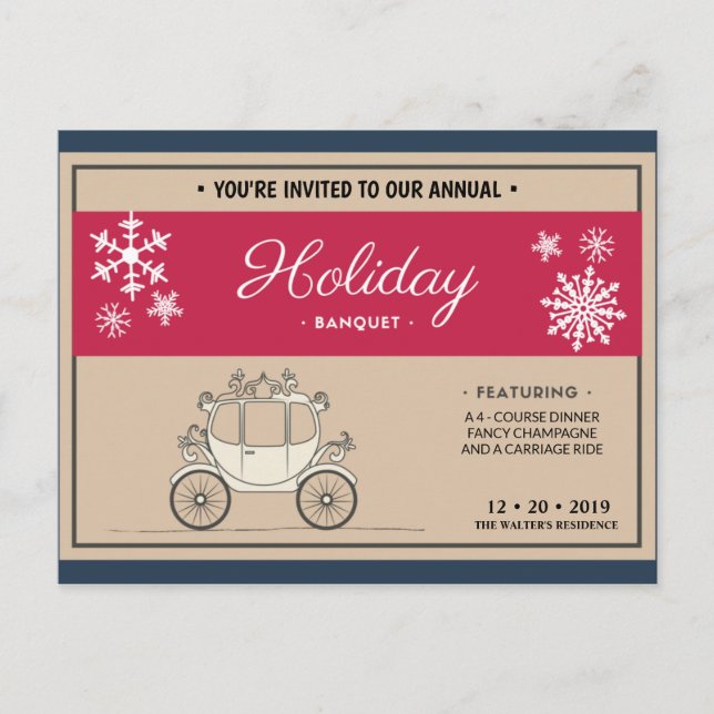 Cartão Postal Personalizado - Azul escuro, bege e vermelho (Frente)