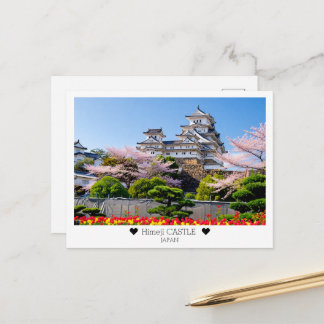 Cartão Postal Personalizado, Castelo de Himeji na Primavera