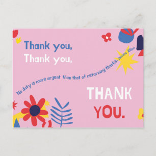 Cartão Postal Personalizado - Citação Pessoal Obrigado