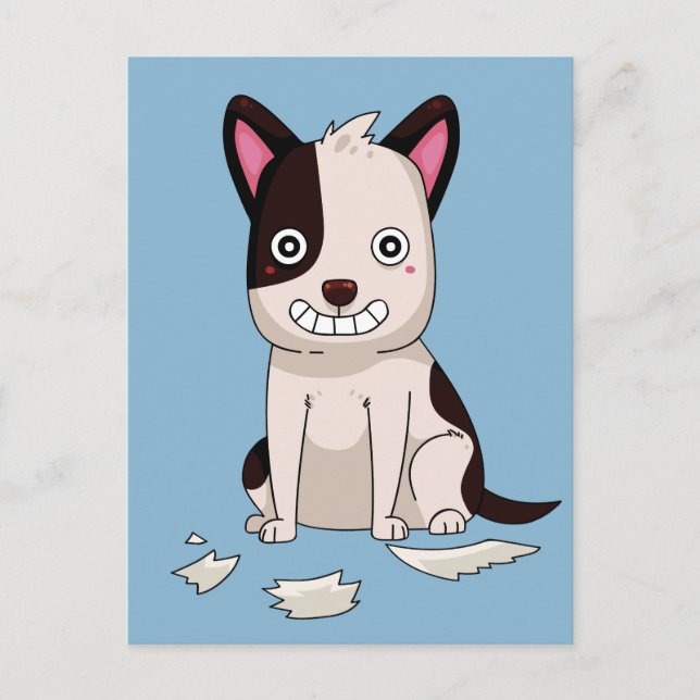 Cartão postal personalizado com cores de cachorro  (Frente)