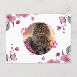 Cartão postal personalizado com foto de animal de