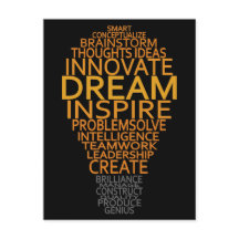 Cartão postal personalizado com lâmpada inspiracio