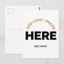 Cartão postal personalizado com logotipo de negóci